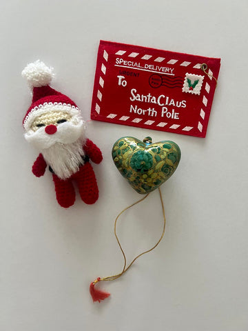 Little Green Heart Christmas Ornament