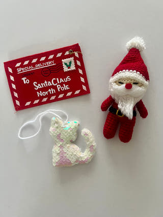 Little Kitten Christmas Ornament Little Canvas White