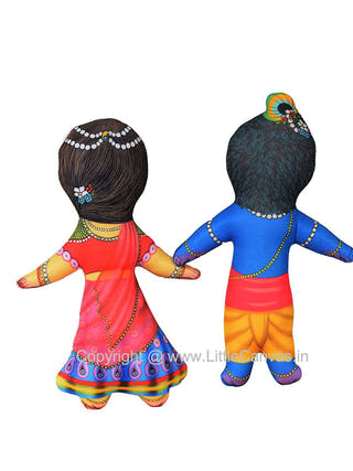 Lord Krishna & Goddess Radha Plush Dolls