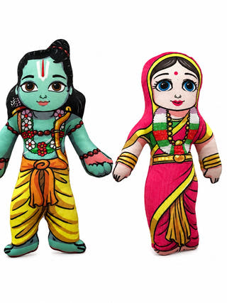 Lord Ram & Goddess Sita Plush Dolls