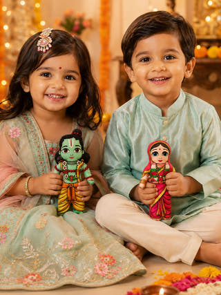 Lord Ram and Sita Plush Dolls