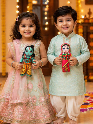 Lord Ram and Sita Plush Dolls