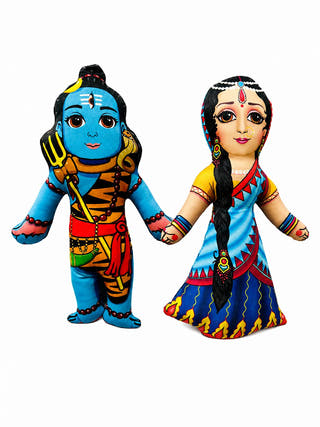 Lord Shiva & Goddess Parvati Plush Dolls