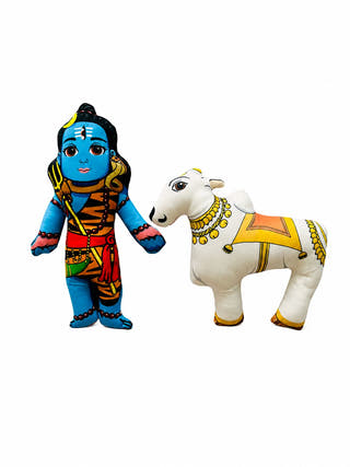 Lord Shiva & N&i Bull Plush Dolls