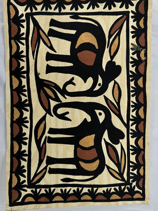 Sohrai Painting Elephant Motif