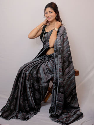 Bhairongarh Print Modal Silk Saree
