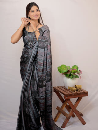 Bhairongarh Print Modal Silk Saree