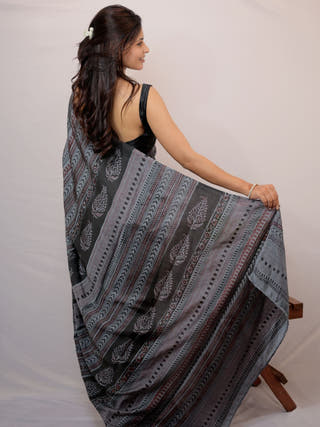Bhairongarh Print Modal Silk Saree