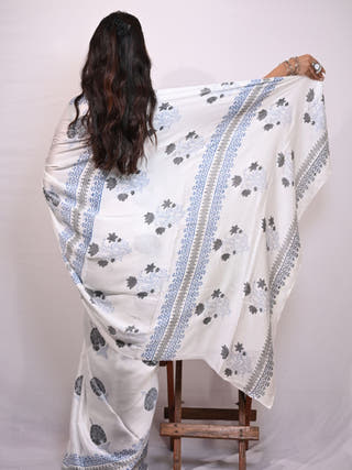 White Modal saree
