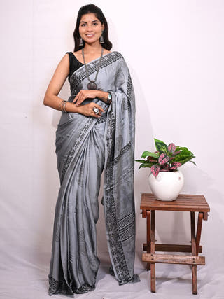Syahi Modal Silk Saree