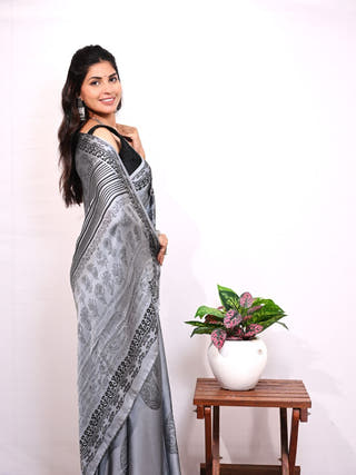 Syahi Modal Silk Saree