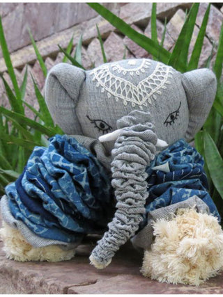 Elephant Soft Toy Indigo Grey Moral Fibre