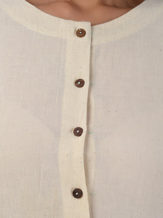 Dress With Subtle Red Accents Off-White Moral Fibre