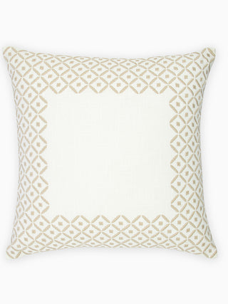 Pine Frame Embroidered Cotton Cushion Cover Off White Houmn