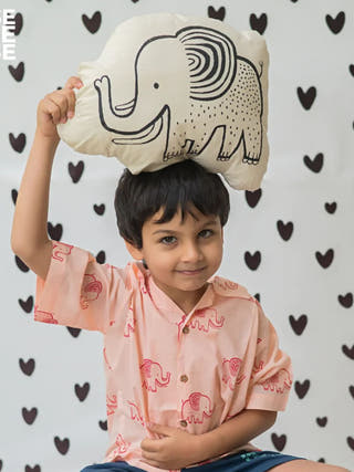 A Stomping Elephant Cotton Shirt