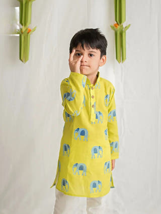 Rupa The Elephant Ethnic Wear Boys Kurta Set
