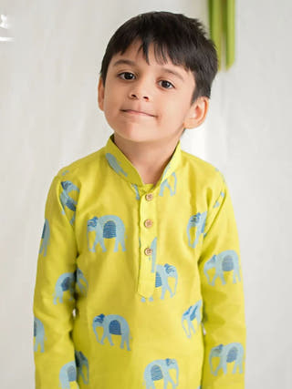 Rupa The Elephant Ethnic Wear Boys Kurta Set