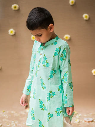 Lane of Happiness Blue Ethnic Wear Boys
