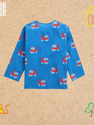 Whirly Cement Mixer Blue Unisex Nightdress