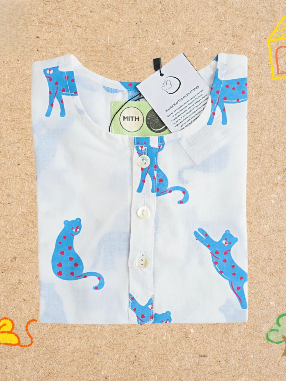 Blue Panther Unisex Nightdress image 3