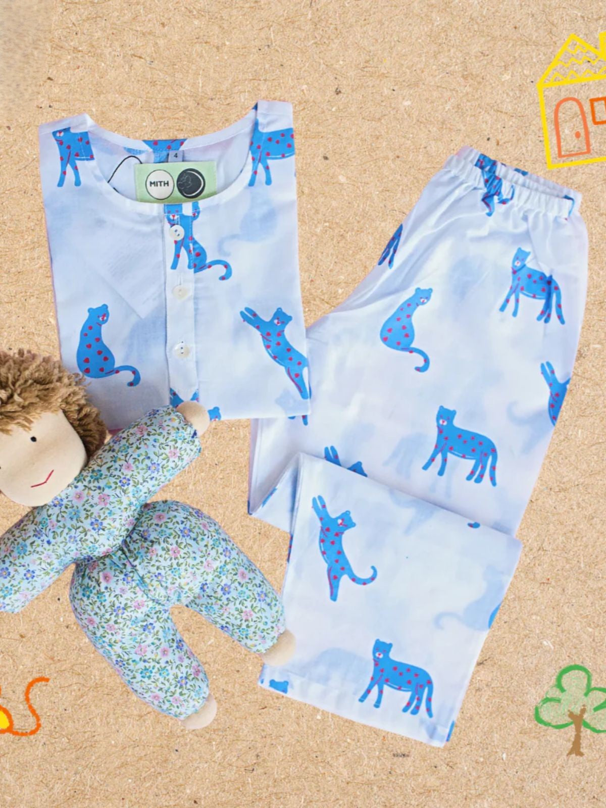 Blue Panther Unisex Nightdress image 4