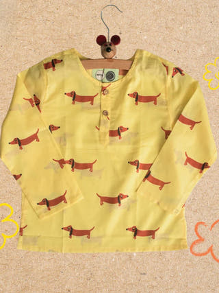 A Dog's Life Yellow Unisex Nightdress