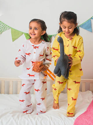 A Dog's Life Yellow Unisex Nightdress