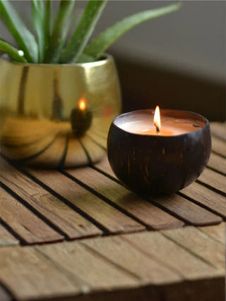 Soy Wax Candle - Coconut Shell