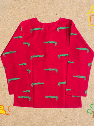 Crocodile Unisex Red Nightdress