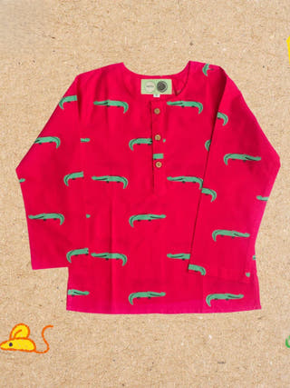 Crocodile Unisex Red Nightdress