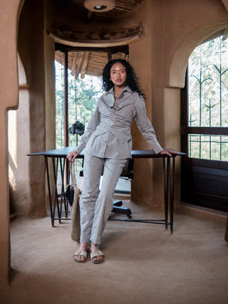 Grey Seattle Wrap Shirt