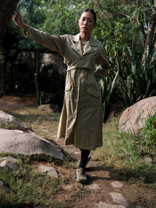 Khaki Copenhagen Trench