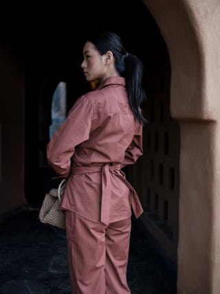 Copper Nara Front Knot Shirt