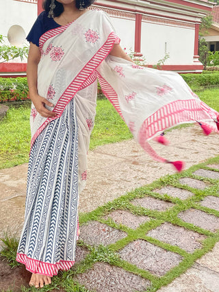 Kusum Mul Cotton Saree Pink Mogasu