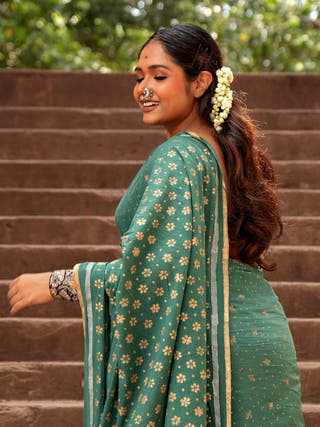 Cazulo Mul Cotton Saree