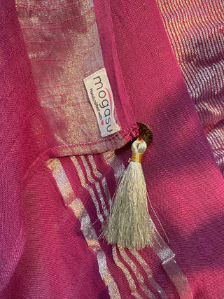 Conchas Linen Saree Purple Mogasu