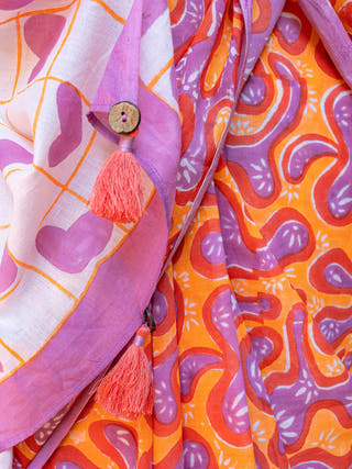 Anantha Mul Cotton Saree Orange Mogasu