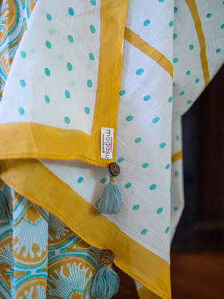 Pankha Mul Cotton Saree Mustard Mogasu