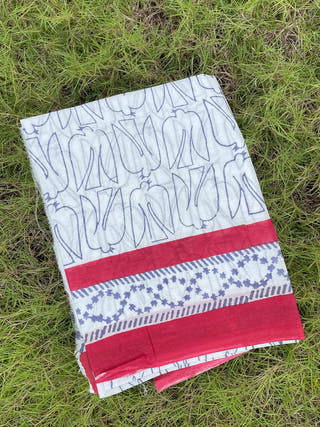 Bokee Mul Cotton Saree Blue Mogasu