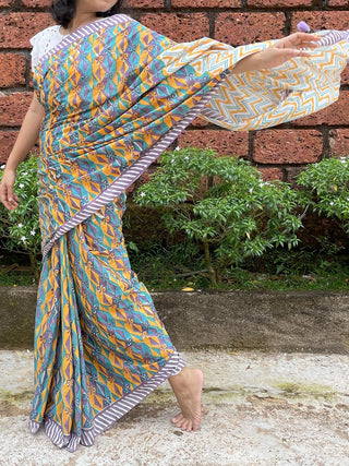 Janela Mul Cotton Saree Purple Mogasu