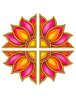 Make Your Own Wooden Festive Lotus Rangoli