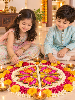 Make Your Own Wooden Festive Lotus Rangoli
