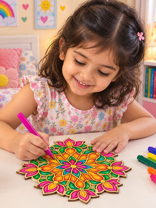 Make Your Own Wooden Festive Rangoli
