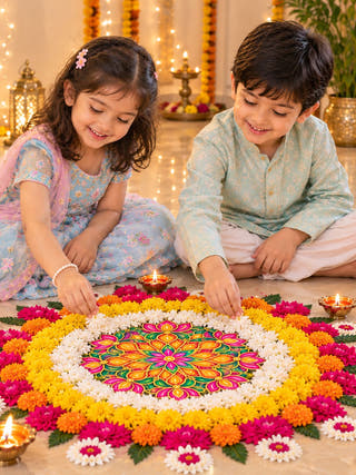 Make Your Own Wooden Festive Rangoli