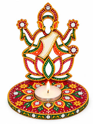 Make Your Own Wooden Festive Goddess Lakshmi Tea Light