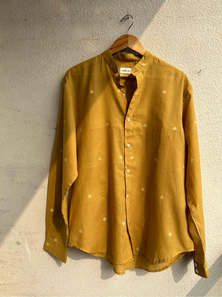 Marigold Core Shirt for Men Mustard with N