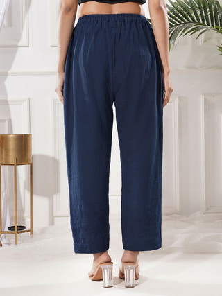 Marin Blue Handwoven Kala Cotton Pant