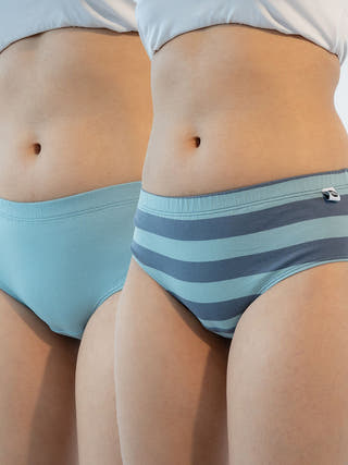 Mint And Ice Organic Cotton Hipsters | Pack Of 2