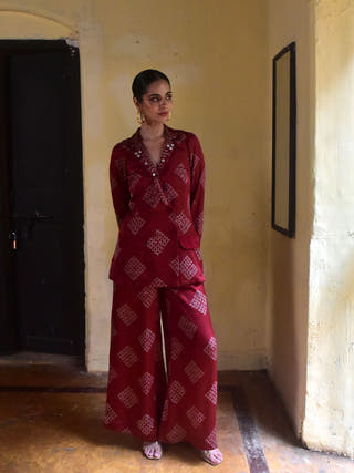 Mohna Modal Blazer Set