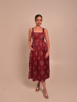 Mohna Modal Pleated Dress
